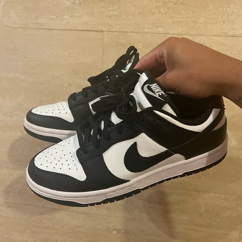Nike Black and White Dunk Low Sneakers